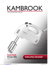 Kambrook Essentials Power Mix KHM10 Instruction Booklet