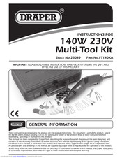 Draper PT140KA Instructions Manual