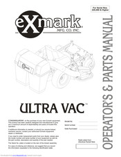 Exmark Ultra VAC LZUV72 Operator's & Parts Manual