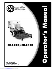 Exmark Cd42cd, Cd48cd Operator's Manual