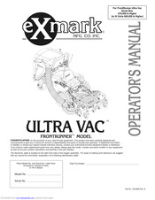 Exmark Ultra Vac QDS Frontrunner FRCK524 Operator's Manual