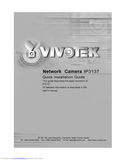 Vivotek IP3137 Quick Installation Manual