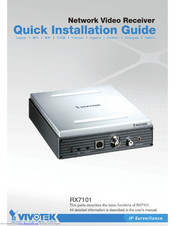 Vivotek RX7101 Quick Installation Manual