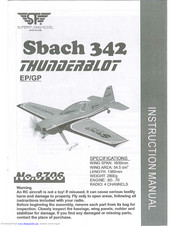 Super Flying Model Sbach 342 Thunderblot Instruction Manual