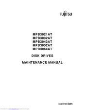 Fujitsu MPB3043AT - Desktop 4.3 GB Hard Drive Maintenance Manual