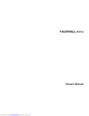 Vauxhall Astra Owner's Manual