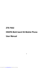 ZTE F852 User Manual