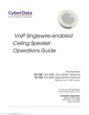 CyberData 011102 series Operation Manual