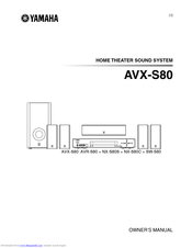 Yamaha AVX-S80 Owner's Manual