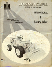 International Harvester Company International 1 Operator's Manual