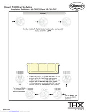 Klipsch KS-7502-THX Installation Manuallines