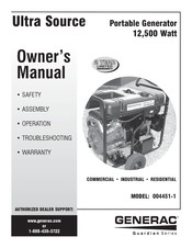 Generac Power Systems Guardian Ultra Source 004451-1 Owner's Manual