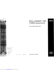 AEG OKO_LAVAMAT 1260 User Instruction Book