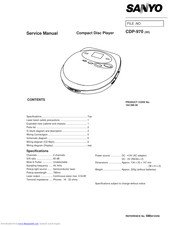 Sanyo CDP-970 Service Manual