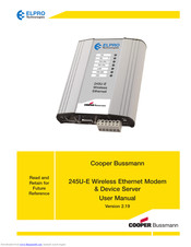 Cooper Bussmann ELPRO 245U-E User Manual