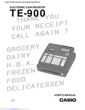 Casio TE-900 User Manual
