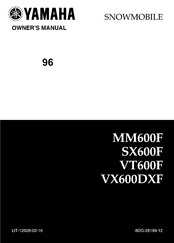 Yamaha SX600F Owner's Manual