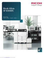 Ricoh Aficio SP 8300DN Brochure & Specs