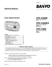 Sanyo VPC-X360E Service Manual