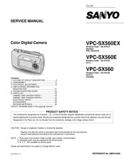 Sanyo VPC-SX 560EX Service Manual