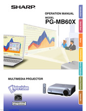 Sharp Notevision PG-MB60X Operation Manual