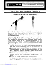 Shure 588SA Brochure & Specs