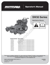 Snapper SW30KAV1848 Operator's Manual