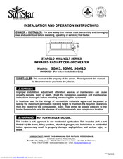 SunStar SGM10 Installation And Operation Instructions Manual