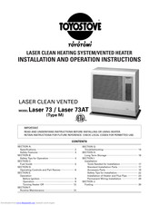 Toyostove Laser 73 Installation And Operation Instructions Manual
