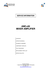 AUSTRALIAN MONITOR AMC+60 Installation And Operation Manual