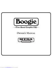 Mesa Boogie Boogie Owner's Manual