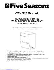Five Seasons FSHEPA-DM400 Owner's Manual