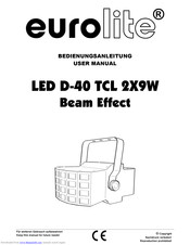 EuroLite LED D-40 TCL 2X9W User Manual