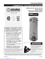 State Water Heaters GPG 81-199 Instruction Manual