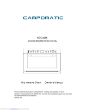Campomatic KOC60BI Owner's Manual