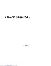 Nokia 6260 slide User Manual