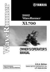 Yamaha 2002 WaveRunner Owner's/Operator's Manual