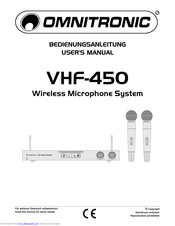 Omnitronic VHF-450 User Manual
