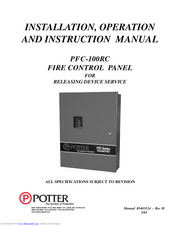 Potter PFC-100RC Installation, Operation And Instruction Manual