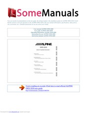 Alpine SWD-2030 Owner's Manual