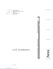 Hess City Elements Installation And Operating Instructions Manual