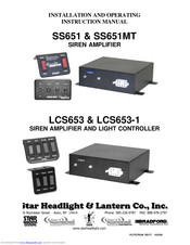 Star Headlight & Lantern LCS653 Installation And Operating Instruction Manual