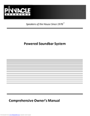 Pinnacle Speakers Powered Soundbar System Owner's Manual
