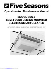 Five Seasons SSC-7 Operation And Maintenance Manual