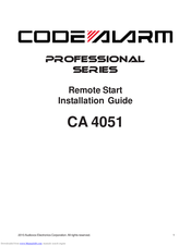 Code Alarm CA 4051 Installation Manual
