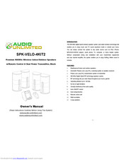 Audio Unlimited SPK-VELO-4KIT2 Owner's Manual
