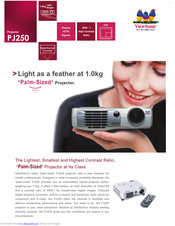 Viewsonic PJ250 - XGA DLP Projector Specifications