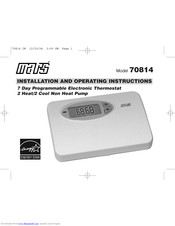 Mars 70814 Installation And Operating Instructions Manual