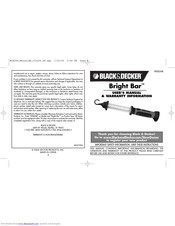 Black & Decker Bright Bar User's Manual & Warranty Information