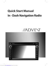 Advent In - Dash Navigation Radio Quick Start Manual